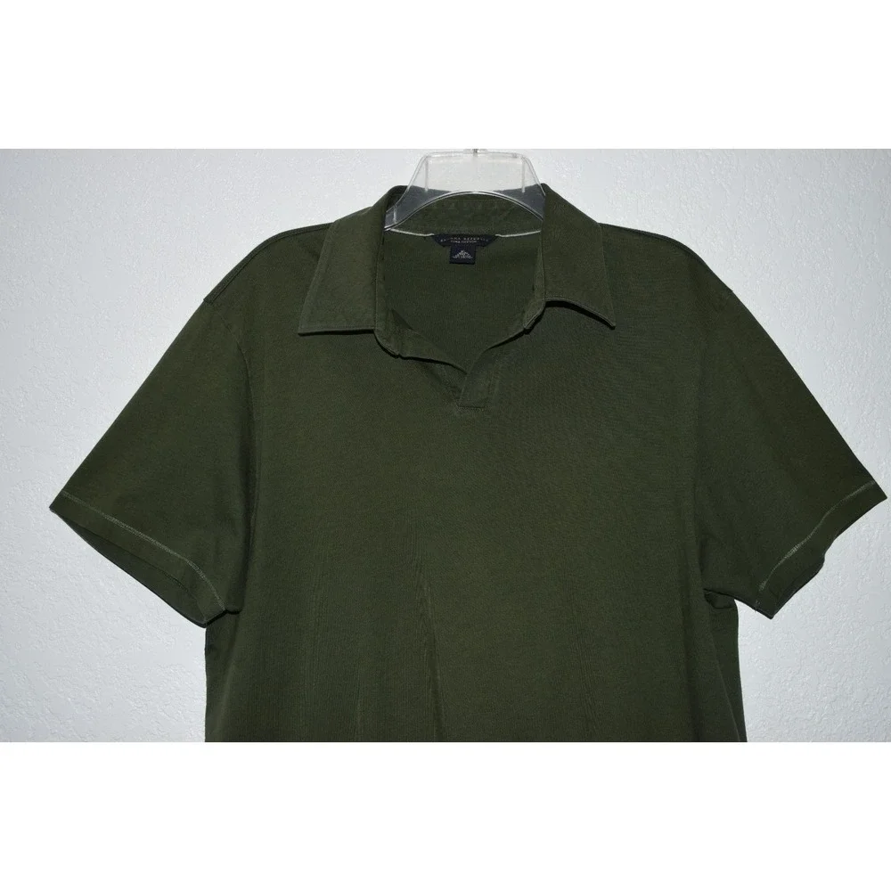 Banana Republic Mens XL Polo Shirt 100% Pima Cotton Olive Green Short Sleeve
